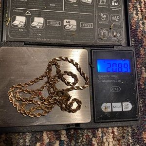 14k gold rope chain solid